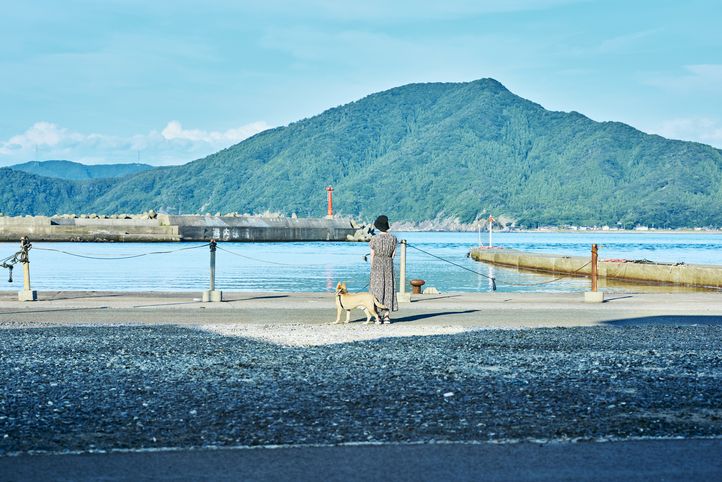 宿のすぐそばに広がる若狭の海
